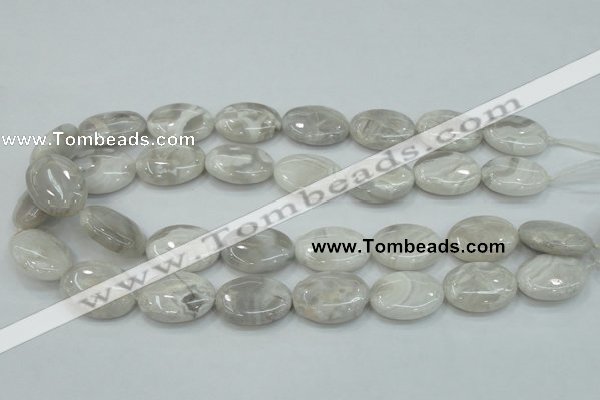 CAB912 15.5 inches 18*25mm oval natural crazy agate beads wholesale