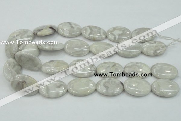 CAB913 15.5 inches 22*30mm oval natural crazy agate beads wholesale