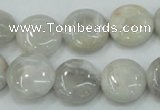 CAB915 15.5 inches 15mm flat round natural crazy agate beads wholesale