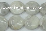 CAB916 15.5 inches 20mm flat round natural crazy agate beads wholesale