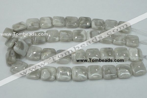 CAB920 15.5 inches 20*20mm square natural crazy agate beads wholesale