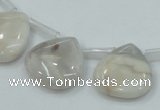 CAB924 20*20mm top-drilled teardrop natural crazy agate beads wholesale