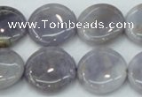 CAB925 15.5 inches 20mm coin natural purple agate beads wholesale