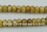 CAB933 15.5 inches 5*8mm rondelle yellow crazy lace agate beads