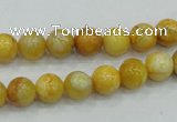 CAB934 15.5 inches 8mm round yellow crazy lace agate beads wholesale