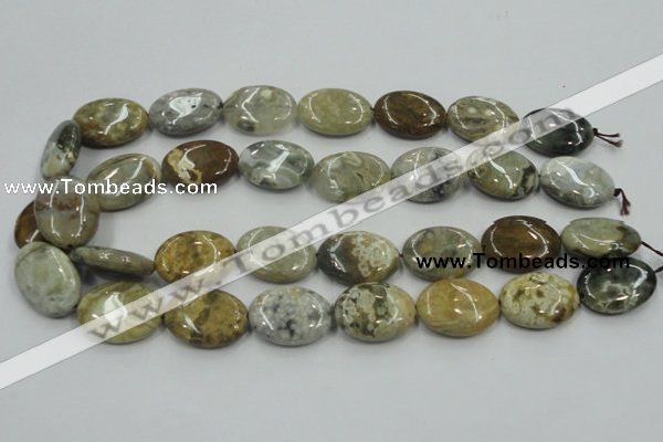 CAB950 15.5 inches 22*30mm oval ocean agate gemstone beads