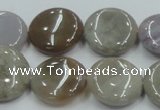 CAB955 15.5 inches 20mm flat round ocean agate gemstone beads