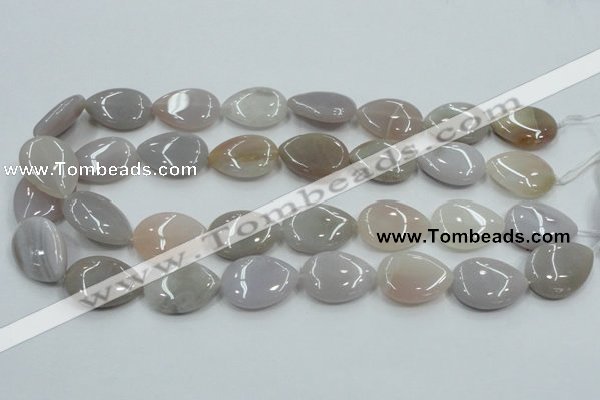 CAB958 15.5 inches 18*25mm flat teardrop ocean agate gemstone beads