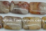 CAB979 15.5 inches 18*25mm rectangle Morocco agate beads wholesale