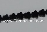 CAB987 15.5 inches 8*8mm star black agate gemstone beads wholesale