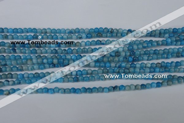 CAB998 15.5 inches 4mm round blue crazy lace agate beads