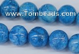 CAB999 15.5 inches 12mm round blue crazy lace agate beads