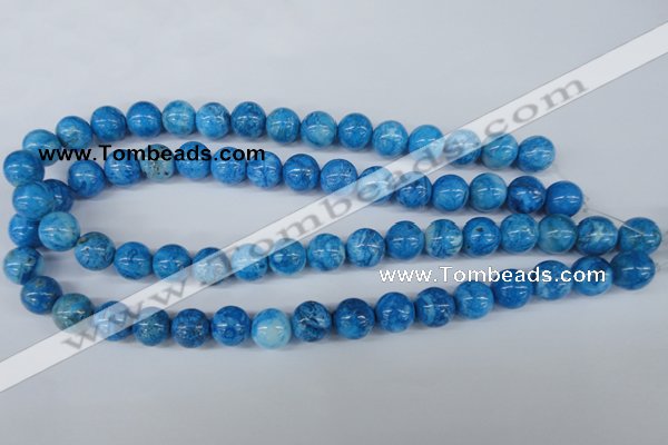 CAB999 15.5 inches 12mm round blue crazy lace agate beads