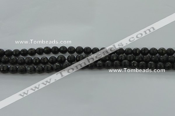 CAE35 15.5 inches 6mm faceted round astrophyllite beads wholesale