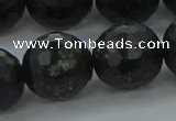 CAE41 15.5 inches 18mm faceted round astrophyllite beads wholesale