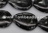 CAE70 15.5 inches 22*30mm flat teardrop astrophyllite beads wholesale