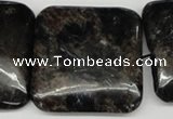 CAE85 15.5 inches 35*35mm square astrophyllite beads wholesale