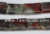 CAF01 15.5 inches 13*18mm rectangle African bloodstone beads