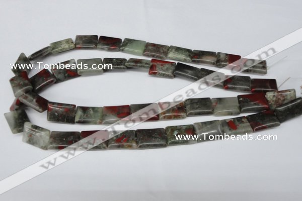 CAF01 15.5 inches 13*18mm rectangle African bloodstone beads