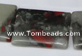 CAF03 15.5 inches 25*35mm rectangle African bloodstone beads