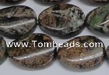 CAF137 15.5 inches 13*18mm twisted oval Africa stone beads