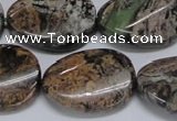 CAF140 15.5 inches 20*30mm twisted oval Africa stone beads