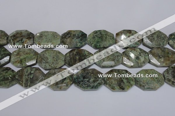 CAF154 15.5 inches 25*35mm faceted octagonal Africa stone beads