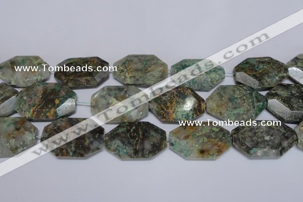 CAF155 15.5 inches 35*45mm faceted octagonal Africa stone beads