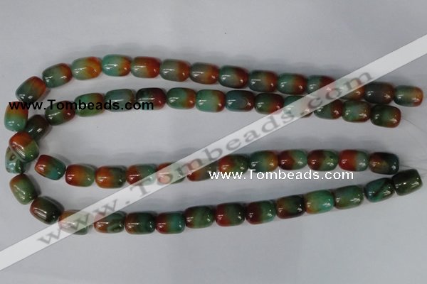 CAG1012 15.5 inches 8*12mm drum rainbow agate beads wholesale