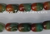 CAG1014 15.5 inches 12*14mm drum rainbow agate beads wholesale