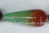 CAG1019 15.5 inches 20*50mm teardrop rainbow agate beads