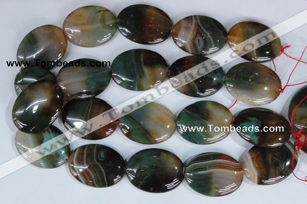 CAG1027 15.5 inches 30*40mm oval rainbow agate beads