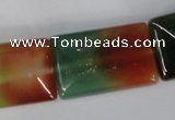 CAG1054 15.5 inches 20*30mm rectangle rainbow agate beads