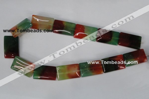 CAG1054 15.5 inches 20*30mm rectangle rainbow agate beads