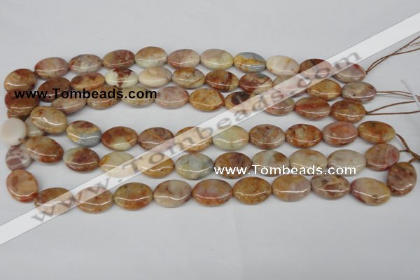 CAG1093 15.5 inches 13*18mm oval Morocco agate beads wholesale