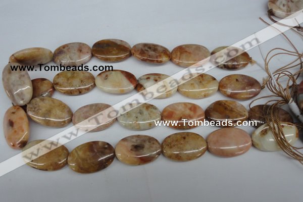 CAG1095 15.5 inches 20*30mm oval Morocco agate beads wholesale