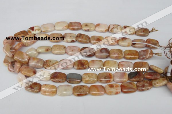 CAG1097 15.5 inches 13*18mm rectangle Morocco agate beads wholesale