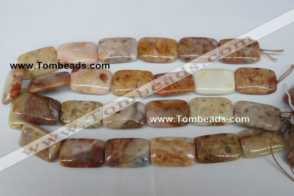 CAG1099 15.5 inches 20*30mm rectangle Morocco agate beads wholesale