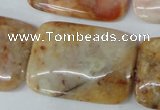 CAG1100 15.5 inches 25*35mm rectangle Morocco agate beads wholesale