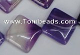 CAG1225 15.5 inches 20*20mm diamond line agate gemstone beads