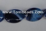 CAG1275 15.5 inches 15*20mm oval line agate gemstone beads