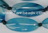 CAG1301 15.5 inches 15*35mm marquise line agate gemstone beads