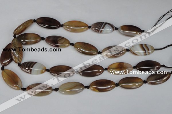 CAG1320 15.5 inches 15*30mm marquise line agate gemstone beads