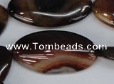 CAG1322 15.5 inches 20*38mm marquise line agate gemstone beads