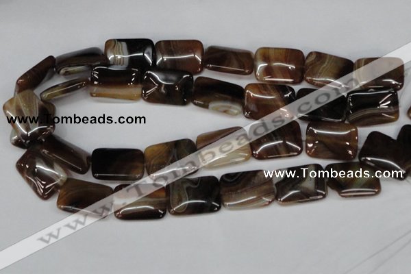 CAG1325 15.5 inches 18*25mm rectangle line agate gemstone beads