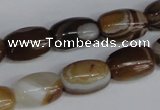 CAG1331 15.5 inches 10*15mm drum line agate gemstone beads