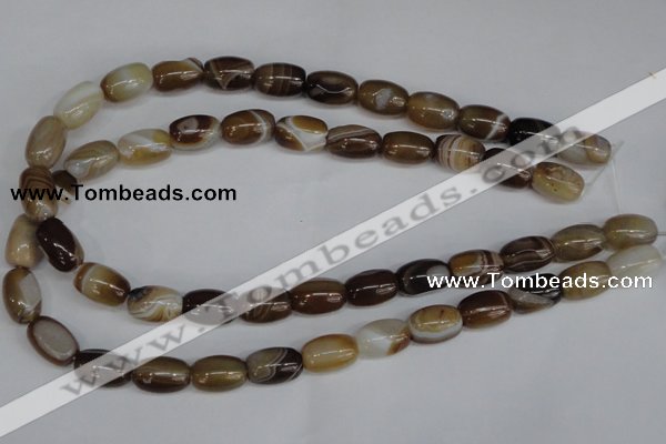 CAG1331 15.5 inches 10*15mm drum line agate gemstone beads