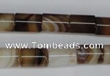 CAG1333 15.5 inches 10*14mm tube line agate gemstone beads