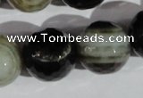 CAG1409 15.5 inches 20mm faceted round line agate gemstone beads