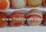 CAG1410 15.5 inches 20mm faceted round line agate gemstone beads